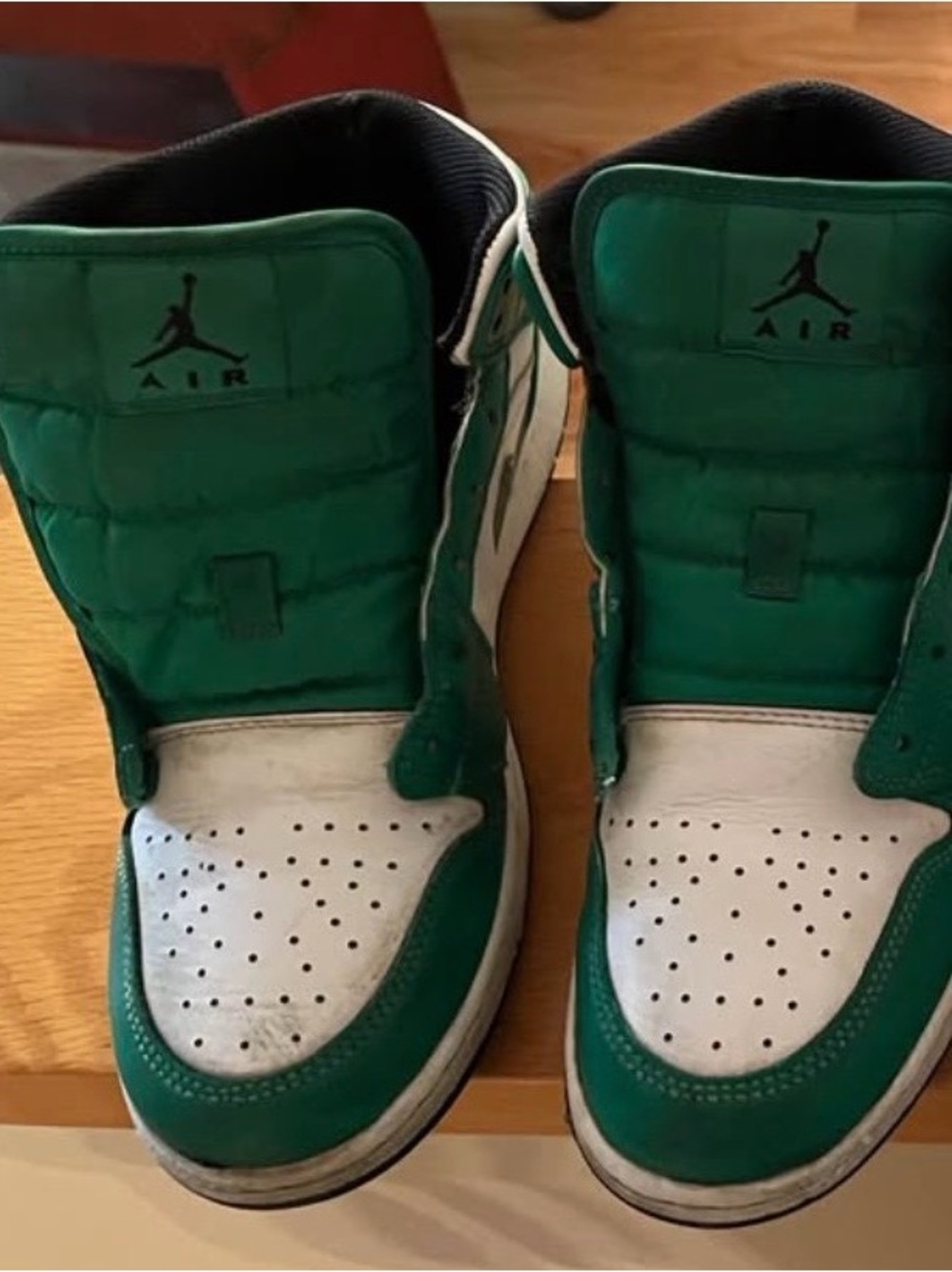 Nike High Top Sneakers in Green & White